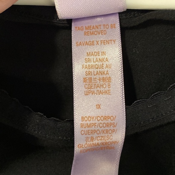 Savage X Fenty SPORTS BRA - CROP TEE SPORTS BRA - shirt BLACK 1X - Picture 9 of 12